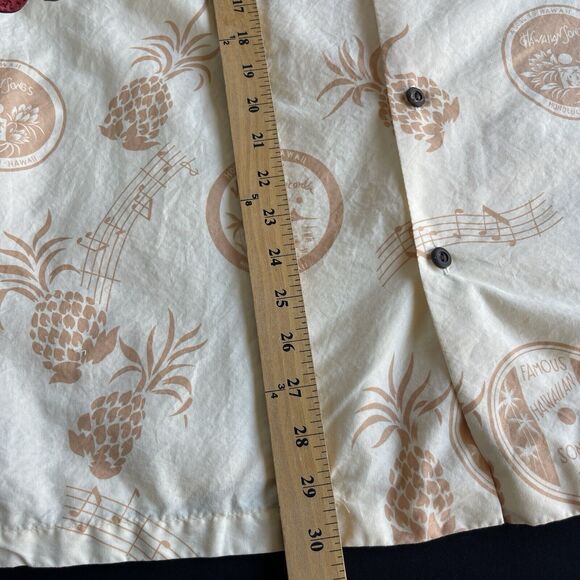 Hawaiian Togs Mens Shirt Extra Large XL Button Up Cotton Camp Shirt Guitar Luau - Picture 11 of 11